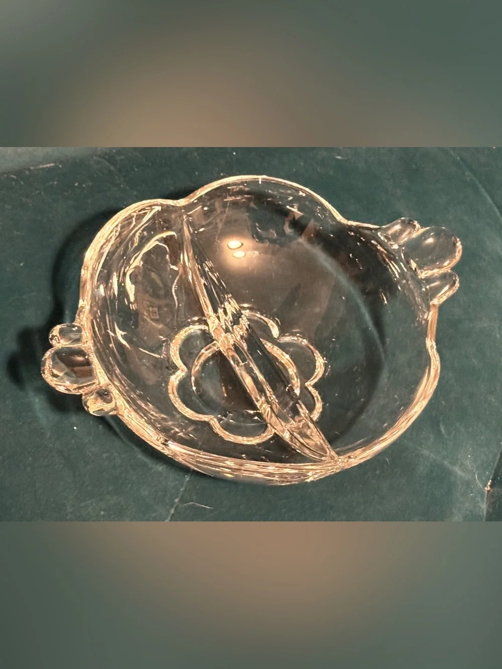 Vintage “Glow Glass” Trinket/Candy/Relish Dish